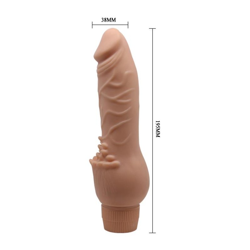 Realistyczny penis z wypustkami do łechtaczki 19cm